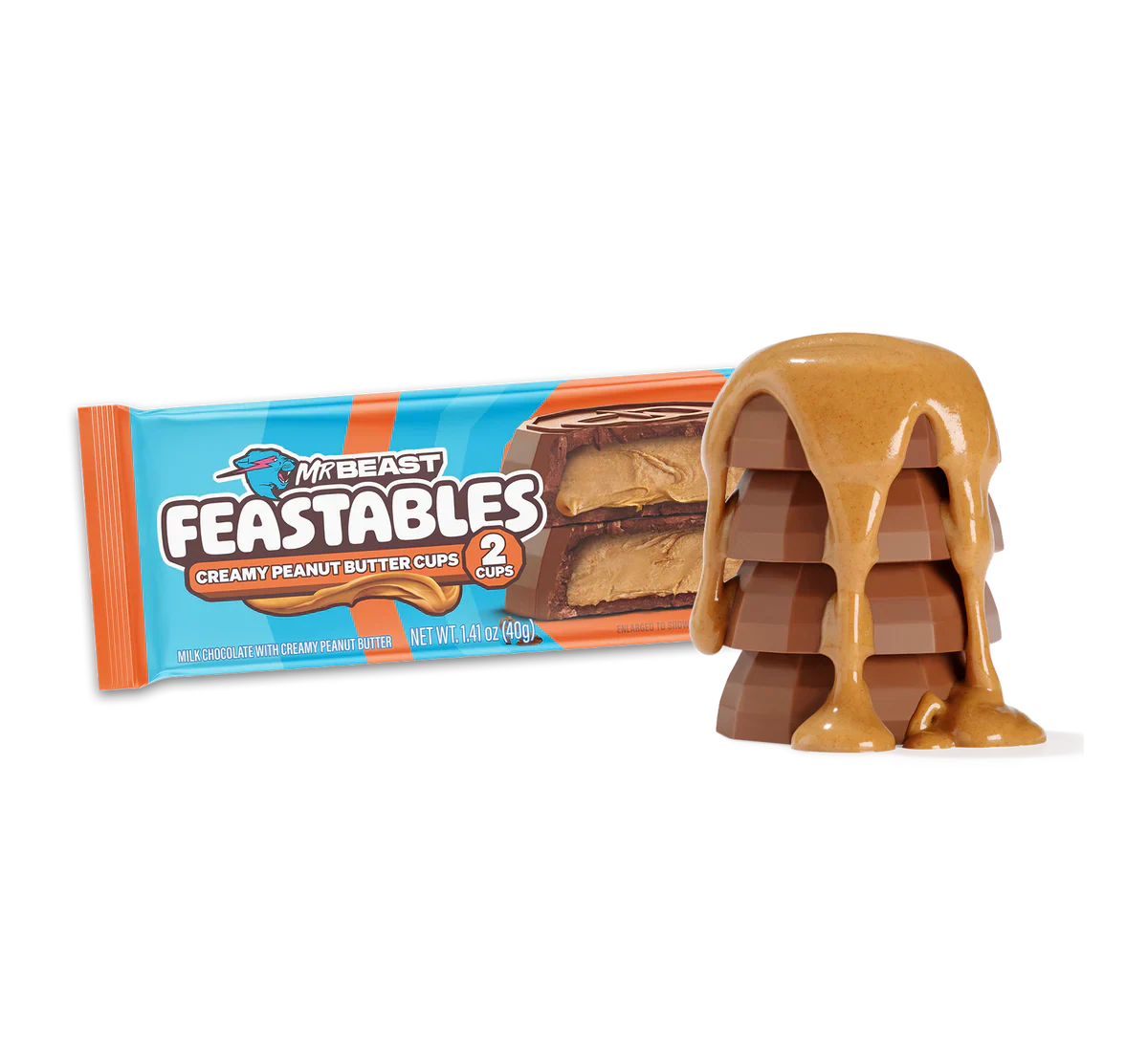 Feastables Peanut Butter Cups cups available in Malta and Gozo stores