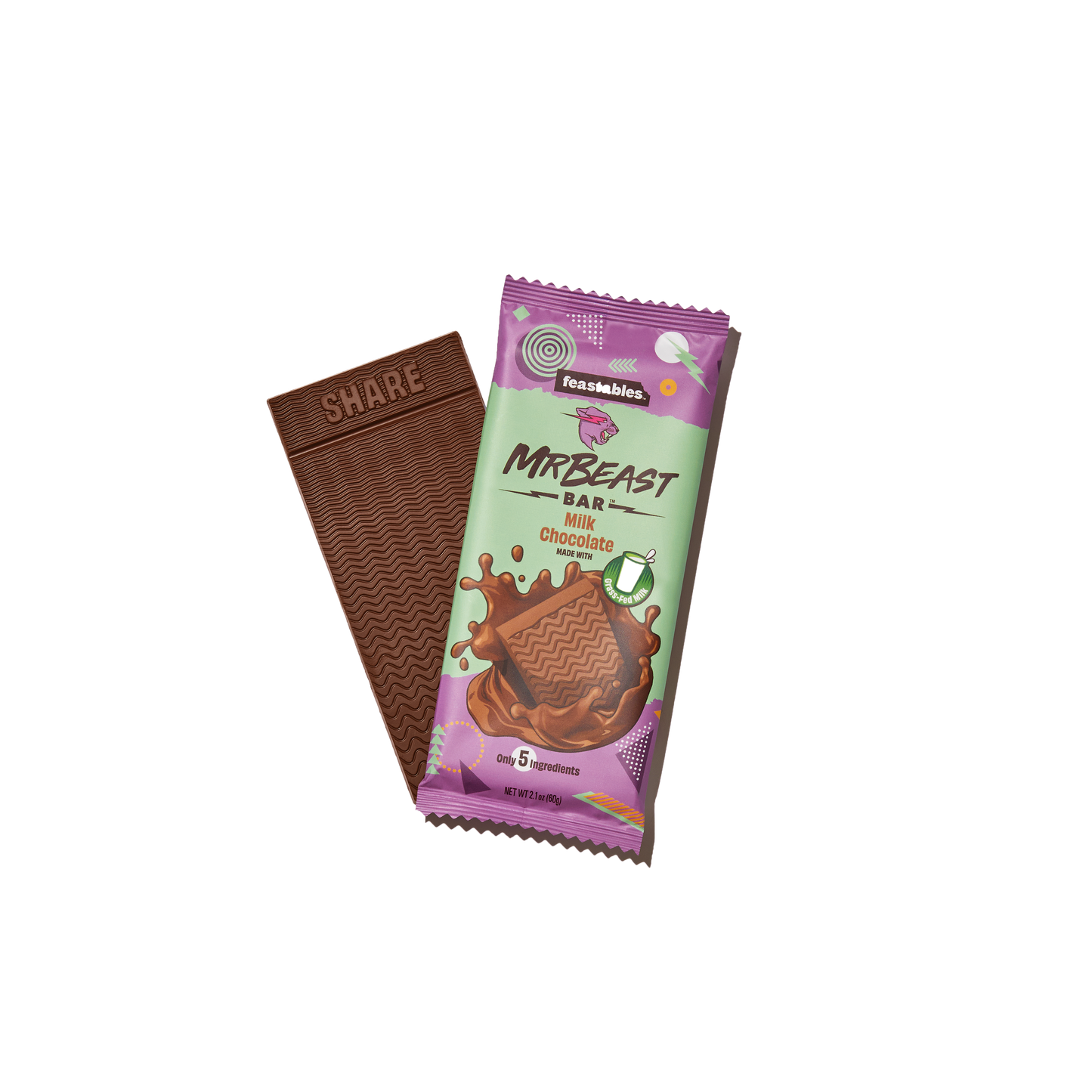 Feastables Milk Chocolate Product Image no Background