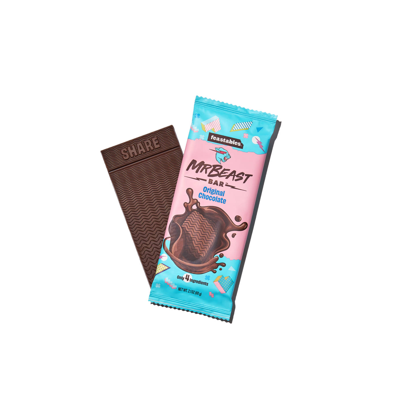 Feastables Original Chocolate Product Image no Background